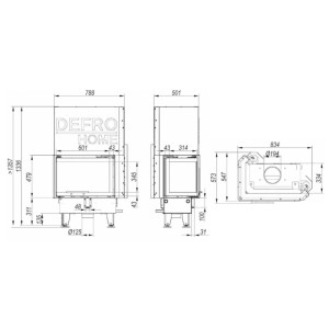 Kominek Defro Home Impuls SM BP G 8 kW