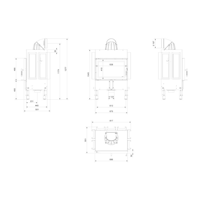 Kominek do akumulacji KRATKI NORRA 9,9 kW Ø 200